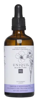 Image de Unique Beauty Soins capillaires Huile Oméga-3 pour cuir chevelu et cheveux bio