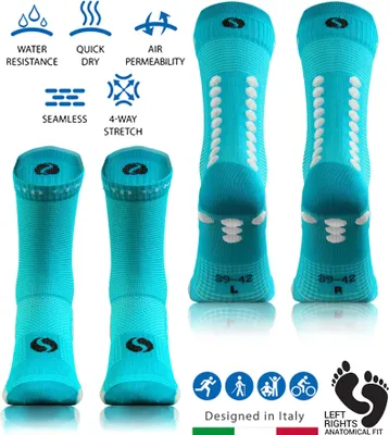 Zdjęcie produktu dla SESTIMI Sport Socks SKB09 - Bezszwowe skarpety sportowe | frotte, oddychające, anatomiczne | do biegania, fitness, turystyki pieszej | komfort i trwałość | wyprodukowane w UE