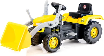 Produktbild von Großer Trettraktor mit Bagger, gelb