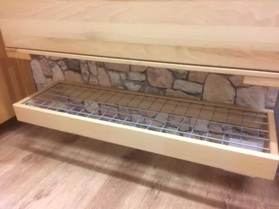 Produktbild von Schuhablage Schuhrost 100x30 cm Garderobe Flur Diele Kernbuche