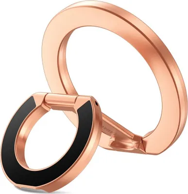 Image de Support magnétique pour doigt, Tech-Protect MMR400 Lamano Magnetic MagSafe Ring, support pour téléphone, rose doré