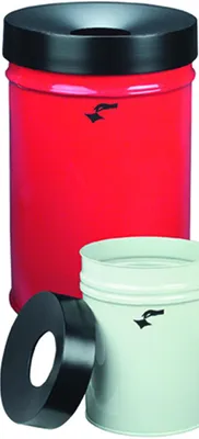 Produktbild von Abfallbehälter "FIRE EX", neusilber, H 340 x D 245 mm, 16 Ltr.