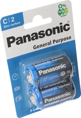 Zdjęcie produktu dla Bateria Panasonic C Baby ogólnego przeznaczenia 1,5 V, opakowanie blistrowe 2 szt