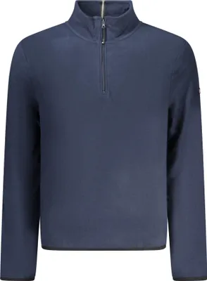 Produktbild von Herren Fleecepullover Blau mit Reißverschluss und Kontrastdetails