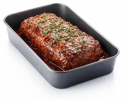Produktbild von Rechteckige, antihaftbeschichtete Backform, Auflaufform, Küchenbackzubehör, ideal für Kuchen, 40 x 26 x 8 cm
