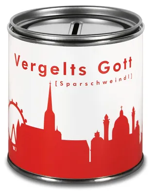 Produktbild von Wiener „Danke“-Spardose (rot) – Geldgeschenk – Lustige Geschenkverpackung, Geldgeschenke, Abschlussgeschenke, Hochzeitsgeschenke
