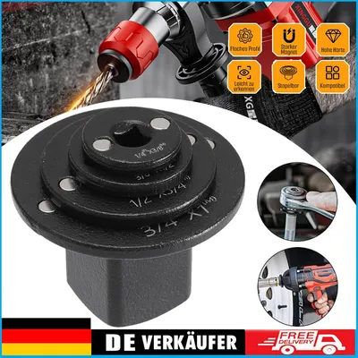 Produktbild von 4tlg Schlagschrauber Stecknuss Adapter Set 1/4" 3/8" 1/2" 3/4" Steckschlüssel
