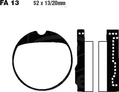 Image de Plaquettes de frein avant pour Honda CB 250 G, année de fabrication 1974-1977, plaquettes de frein EBC - Neuf