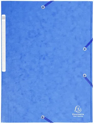 Image de EXACOMPTA Chemise à rabats, DIN A4, carton, bleu