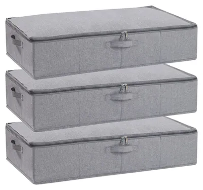 Obrázek produktu pro Úložné boxy pod postel s víkem, skládací organizéry na oblečení, sada 3 kusů