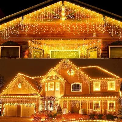 Zdjęcie produktu dla Łańcuch świetlny LED 15 m 600 diod zasłona na boże narodzenie
