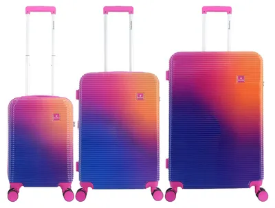 Produktbild von Saxoline Koffer-Set Twist mit TSA-Schloss und Aluminiumgriff fuchsia One SIze