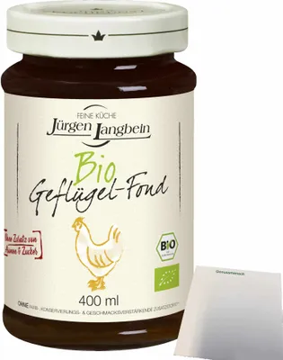 Produktbild von Jürgen Langbein Geflügel-Fond (400ml Glas) + usy Block