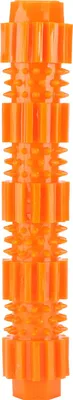 Produktbild von Gummiknochenspielzeug für Hunde, Zahnreinigung, Spielen, Interaktionstraining, robustes und langlebiges Kauspielzeug, Orange