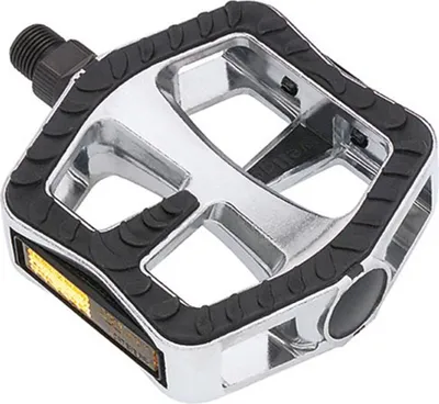 Image de Point Pedale KOMFORT XL, wellgo, Aluminium/Kraton, silber