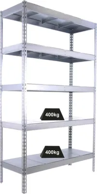Produktbild von Schwerlastregal METAL BEAST FIVE | HxBxT 200x240x60cm | Fachlast 400kg | Verzinkt