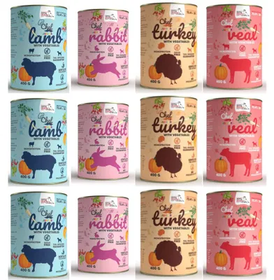 Zdjęcie produktu dla Mokra karma dla psa SYTA MICHA MIX smaków junior 12x400g