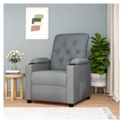 Produktbild von Relaxsessel Hellgrau Stoff 78,5 x 93 x 96,5 cm (B x T x H)