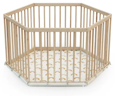 Imagen del producto de Caja de madera hexagonal para bebés