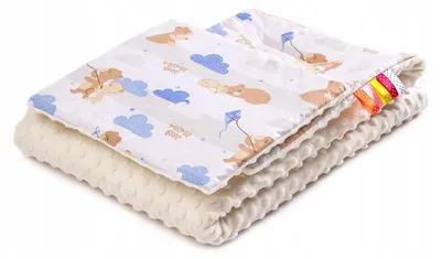 Produktbild von Sensillo Minky Baby Decke & Kissen Set Grau