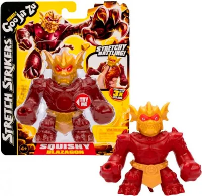 Immagine prodotto di Bandai Goo Jit Zu Blazagon Stretch Strikers Figura Rosso Rosso Taglia Unica