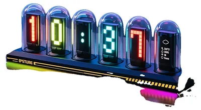 Zdjęcie produktu dla Zegarek, inteligentny wyświetlacz, regulowane oświetlenie, podstawa z podświetleniem RGB
