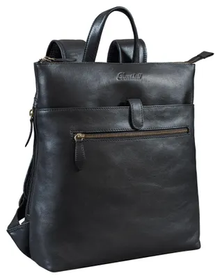 Produktbild von Benthill Rucksack Echt Leder | Kurierrucksack aus hochwertigem Rindsleder | Damen & Herren Fahrradrucksack Trekkingrucksack | Lederrucksack
