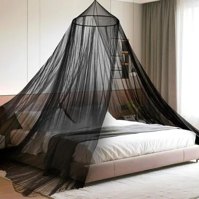 Productafbeelding van Ibenzoa® muggennet voor bed – fijnmazig, opklapbaar net, 60x250x1100 cm, polyester, geschikt voor binnen- en buiten gebruik, voor babybedjes, eenpersoonsbedden en tweepersoonsbedden