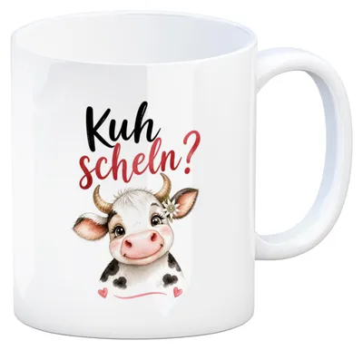 Produktbild von Kaffeebecher Kuh scheln - Kaffeetasse mit witzigem Motiv Tasse Mit Spruch: Kuh