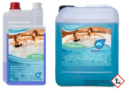Produktbild von KaiserRein 1 L und 5 L Whirlpool Desinfektionsmittel für die zuverlässige Wasserpflege I Whirlpool Reiniger Desinfektion I Whirlpoolreiniger, Poolreiniger