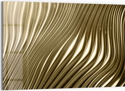 Produktbild von DEQORI Magnettafel Glas 60x40 cm 'Goldenes Rillendesign' beschreibbar Whiteboard