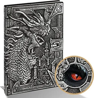 Produktbild von ANTCOOL 3D-Tagebuch, Notizbuch, Fantasy-Leder, Vintage-Tagebuch, geeignet für Dungeons and Dragons, RPG-Player, Antik-Notizblock, A5, Reisetagebuch für Männer, Jungen und Kinder, Drachenliebhaber