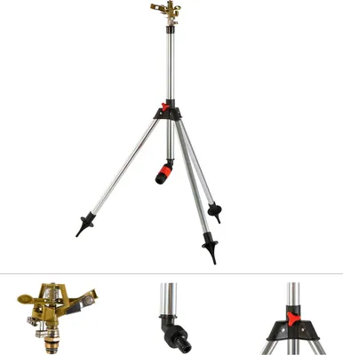 Produktbild von Grafner Sprinkler Rasensprenger Stativ-Rasensprenger Standsprenger mit Teleskopfüßen SS10819