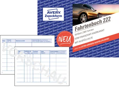 Produktbild von Avery Zweckform 222-3P, Fahrtenbuch