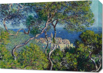 Produktbild von Bild 70x50cm Bordighera, Monet Vintage für das Wohnzimmer