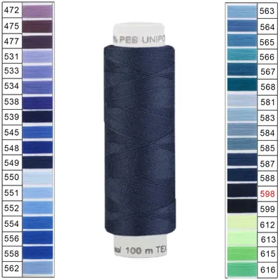 100m / 1 Spule Unipoly 120 TEX14x2 Polyester schwarzblau