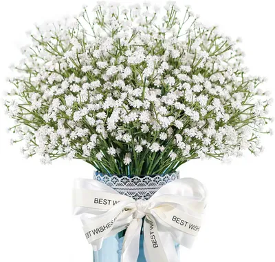 Produktbild von Künstliche Blumen 24 Stück, weiß, für Heimdekoration