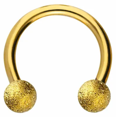 Produktbild von Ohrpiercing, Nasenpiercing, Septum Piercing Chirurgenstahl Hufeisenring DIAMANTOPTIK Gold Innendurchmesser: 10mm + Stabstärke: 1,6mm