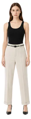 Produktbild von Damenhose Stefanel Stoff Beige Elegant Straight XL