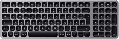 Produktbild von SATECHI Compact Backlit Bluetooth Tastatur kabellos grau, silber