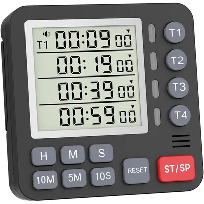 Produktbild von Digitaler Küchenwecker – 4 Kanäle – Mit lautem Alarm