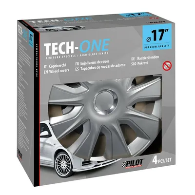 Obrázok produktu pre PILOT Sada 4 krytov nábojov Stratos RC Silver 17" Univerzálne pre oceľové disky