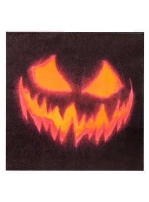Produktbild von 20 Horror Kürbis Servietten - Halloween Deko