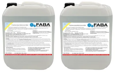 Produktbild von FABA Flächendesinfektionsmittel 2 x 5 L