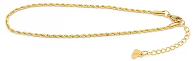 Produktbild von Vintageparts Fußkettchen 304 Edelstahl goldfarben verstellbar 23 cm, 1 Stück