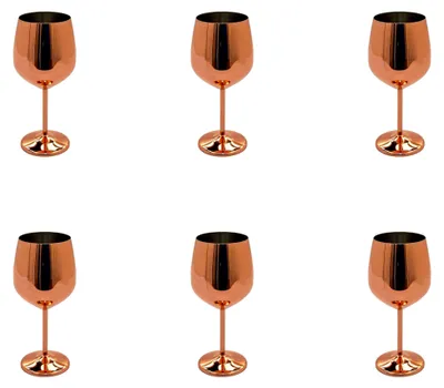 Produktbild von 6 Stück gehämmerte Kupferbecher für Cocktails