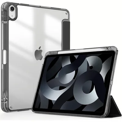 Obrázek produktu pro Ochranný obal pro iPad Air M2 11 palců (2024) / iPad Air 5 (2022) / iPad Air 4 (2020) 10,9 palců, s držákem pro Apple Pencil, průhledný, černý