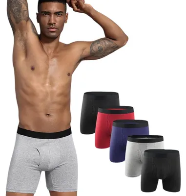Produktbild von Baumwollboxershorts für Herren Elastisches Set aus 5 Stück Herrenunterwäsche Atmungsaktiv S