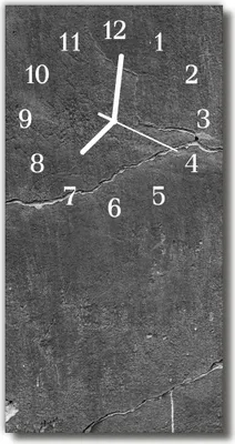 Produktbild von Tulup Glasuhr Wanduhr Küchenuhr Echt-Glas 30x60 Steinwand Grau