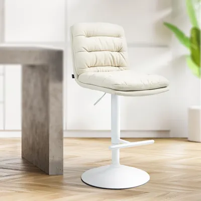 Produktbild von Barhocker HLO-CP248 Stoff weiß  creme